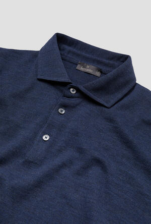 Knit polo with shirt collar ESSENTIAL - Ferrante | img vers.300x/